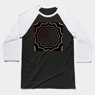 Tunnel of Geometric Retro Bright Colors Baseball T-Shirt